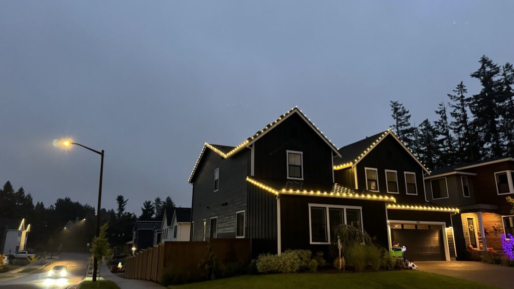 christmas light installation